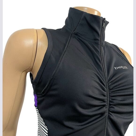 BBSP Bebe Sport 3/4 sleeve Full zip Sports Jacket / Vest detachable Sleeve S - Picture 10 of 12